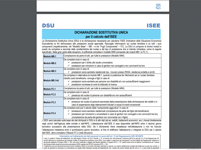 Dsu Nuovo Modello E Decreto Isee Precompilato Fiscoetasse